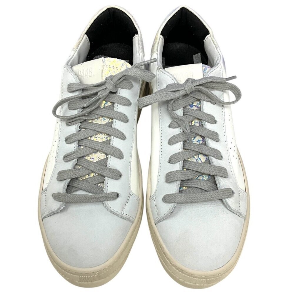 NIB P448 Thea Sneakers Unicorn US Size 8.5 EUR 39 Platform Low Top Leather Italy - Picture 11 of 15